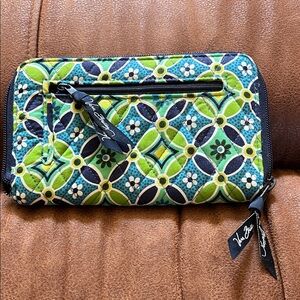 Vera Bradley Blue and Green Floral Wallet